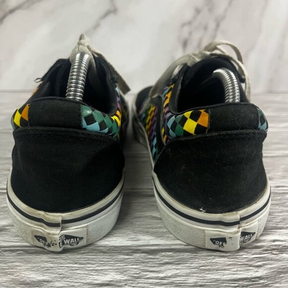 Vans Old Skool Checkered Multi Colored Rainbow Sneakers Youth Unisex - Picture 6 of 11